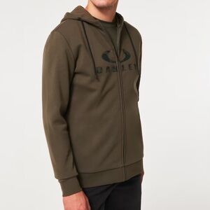 Oakley Bark FZ Hoodie 2.0 in Olive Drab, size XL